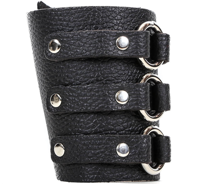 FB107BUFF BUFFALO LEATHER 3 RING WRIST CUFF