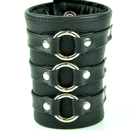 FB107  3 RING SHORT GAUNTLET STYLE BRACELET