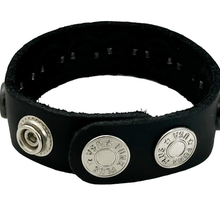BC194FLAT FLAT ROUND STUDS SNAP BRACELET