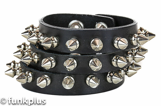 FB143 3 ROW SPIKE BRACELET