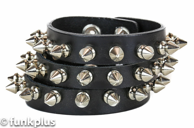 FB143 3 ROW SPIKE BRACELET