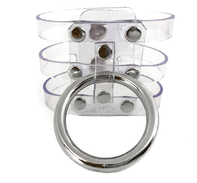 FB215VN 3 STRAP SINGLE RING VINYL BRACELET