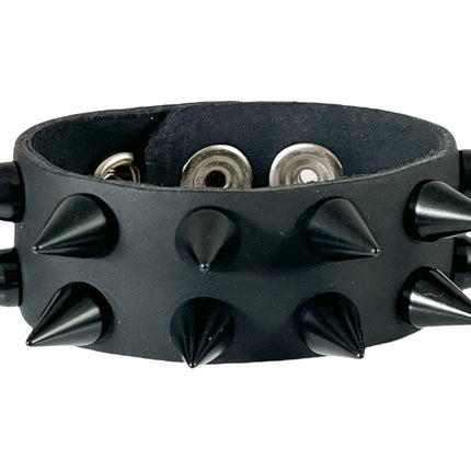 FB223 2 ROW CONE SPIKE BRACELET