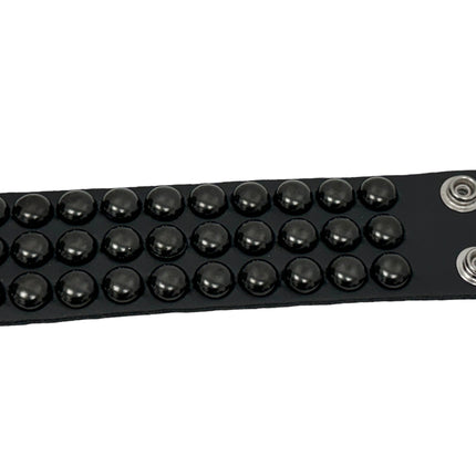 BC127RND-BS BLACK  1/2" ROUND STUD BRACELET