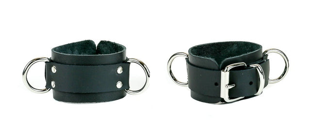 FB270 BUCKLE LEATHER BRACELET WITH 2 RINGS