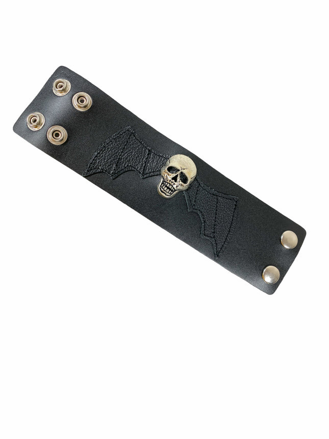 FB275  SKULL BAT WINGS BRACELET