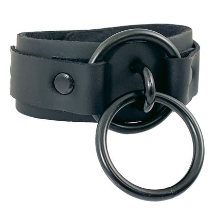 FB310 STRAPPED DOUBLE RING BONDAGE SNAP BRACELET