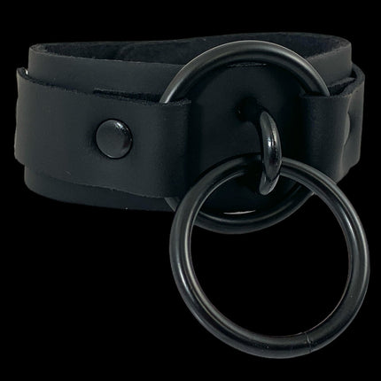FB310 STRAPPED DOUBLE RING BONDAGE SNAP BRACELET