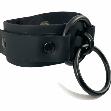 FB310 STRAPPED DOUBLE RING BONDAGE SNAP BRACELET