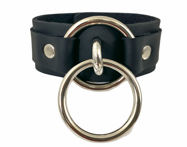 FB310 STRAPPED DOUBLE RING BONDAGE SNAP BRACELET