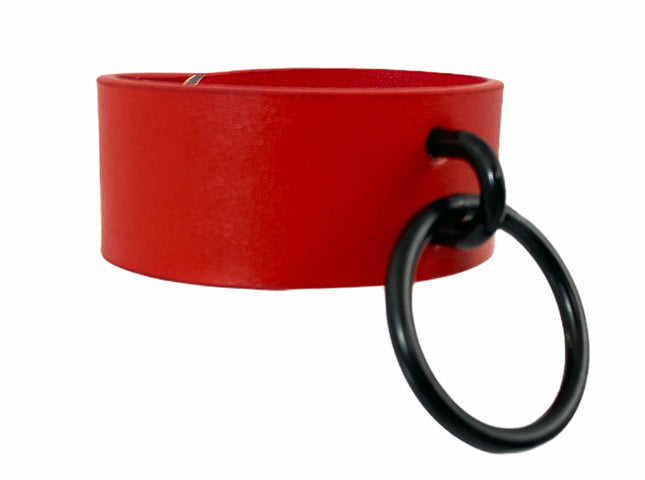 FB312RED RING BONDAGE SNAP BRACELET