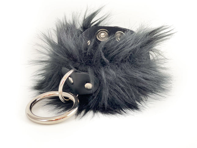 FB322 FUR BONDAGE BRACELET LEATHER BACK