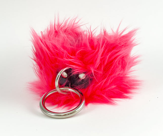 FB322 FUR BONDAGE BRACELET LEATHER BACK