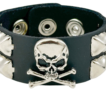 FB340 STUDDED SKULL BRACELET