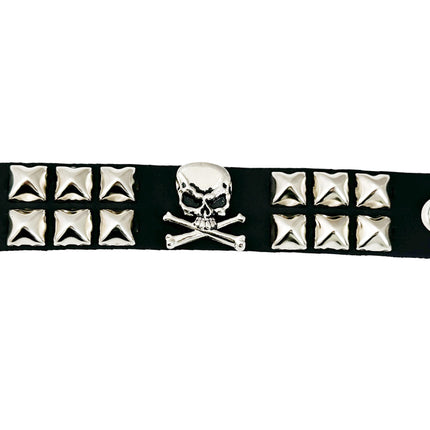 FB340 STUDDED SKULL BRACELET