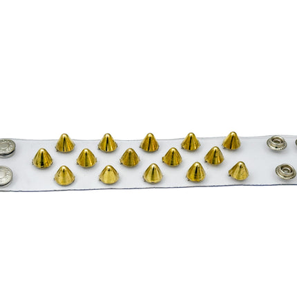 FB345 3 ROWS OF UK77 STUDS BRACELET PVC CLEAR