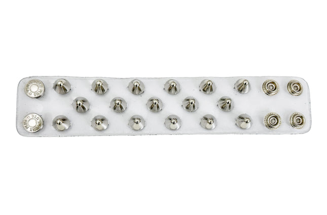 FB345 3 ROWS OF UK77 STUDS BRACELET PVC CLEAR