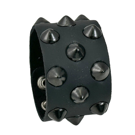 FB346 3 ROWS OF CONICAL STUDS BRACELET