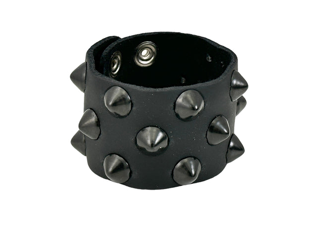 FB346 3 ROWS OF CONICAL STUDS BRACELET
