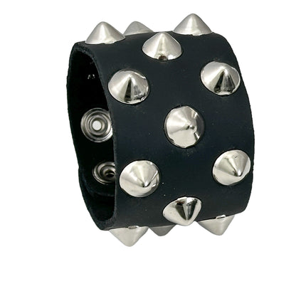 FB346 3 ROWS OF CONICAL STUDS BRACELET