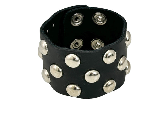 FB348  3 ROWS OF ROUND  STUDS BRACELET