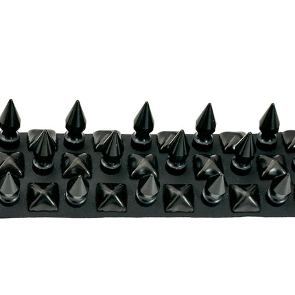 FB354 3 ROWS OF 1" SPIKE & STUDS BRACELET