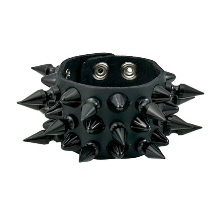 FB357 3 ROWS OF 1" SPIKE & UK77 STUDS BRACELET