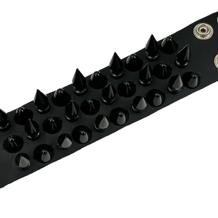 FB357 3 ROWS OF 1" SPIKE & UK77 STUDS BRACELET