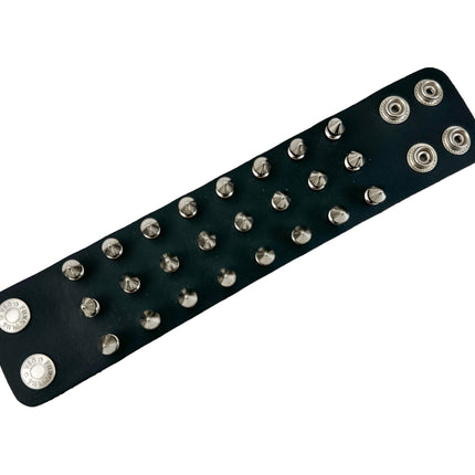 FB361 3 ROWS OF 1/2" SPIKE HEAVY WEIGHT BRACELET