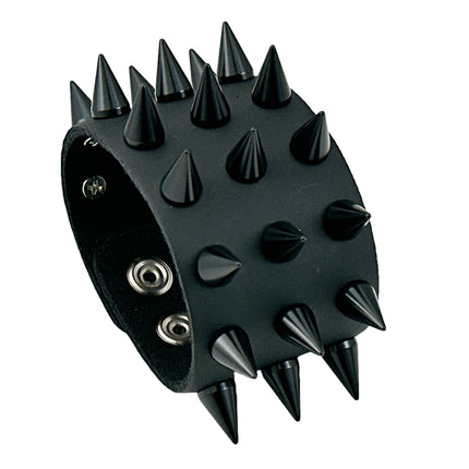 FB363 3 ROWS OF CONE SPIKE HEAVY WEIGHT BRACELET