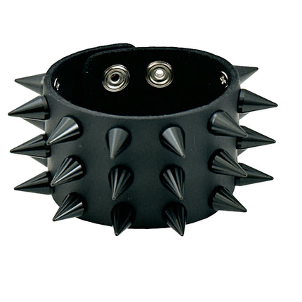 FB363 3 ROWS OF CONE SPIKE HEAVY WEIGHT BRACELET
