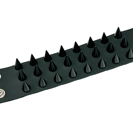 FB363 3 ROWS OF CONE SPIKE HEAVY WEIGHT BRACELET