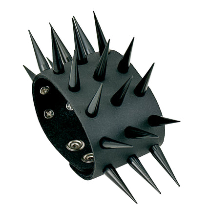 FB364 3 ROWS OF PIN/TALL SPIKE HEAVY WEIGHT BRACELET