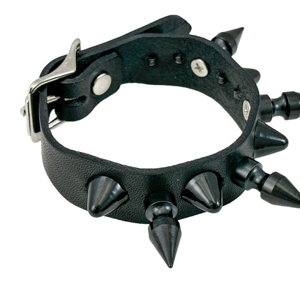 FB374   3/4"WIDE UK77  STUDDED 1" SPIKE BUCKLE BRACELET  STUDS BRACELET