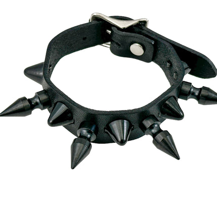 FB374   3/4"WIDE UK77  STUDDED 1" SPIKE BUCKLE BRACELET  STUDS BRACELET