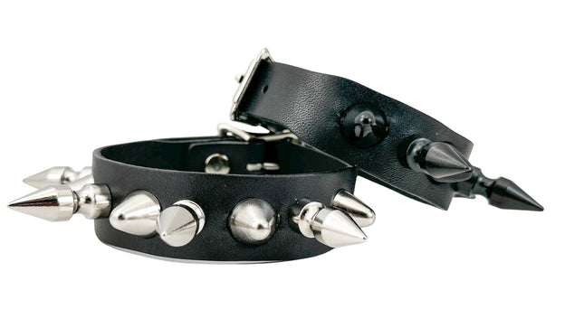 FB374   3/4"WIDE UK77  STUDDED 1" SPIKE BUCKLE BRACELET  STUDS BRACELET