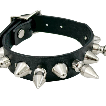 FB374   3/4"WIDE UK77  STUDDED 1" SPIKE BUCKLE BRACELET  STUDS BRACELET