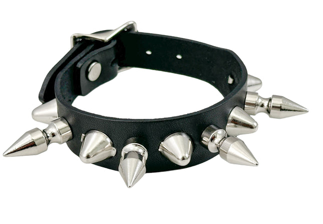 FB374   3/4"WIDE UK77  STUDDED 1" SPIKE BUCKLE BRACELET  STUDS BRACELET