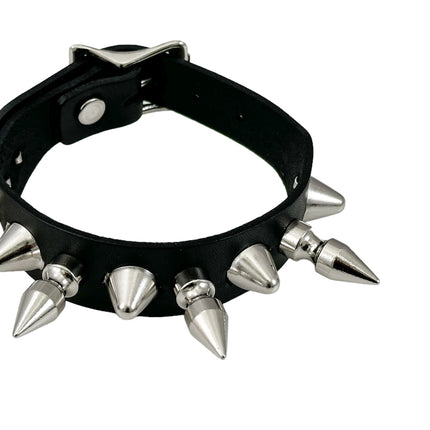 FB374   3/4"WIDE UK77  STUDDED 1" SPIKE BUCKLE BRACELET  STUDS BRACELET