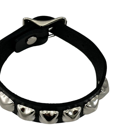 FB376   3/4" WIDE 1/2"PYRAMID  STUDDED BUCKLE BRACELET