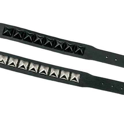 FB376   3/4" WIDE 1/2"PYRAMID  STUDDED BUCKLE BRACELET