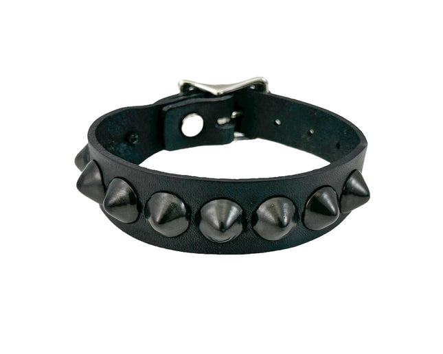 FB378  LARGE CONE STUDDED BUCKLE BRACELET