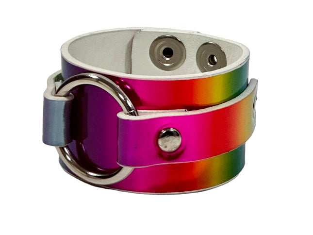 FB399RN RAINBOW  COLOR RING BRACELET CUFF