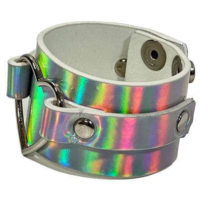 FB400RN RAINBOW  HEART COLOR RING BRACELET CUFF