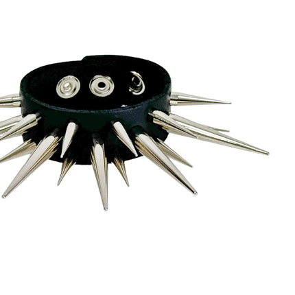 FB401  LARGE PIN SPIKE 3 ROW BRACELET