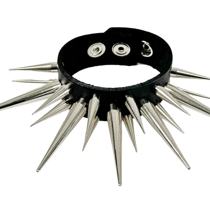 FB401  LARGE PIN SPIKE 3 ROW BRACELET