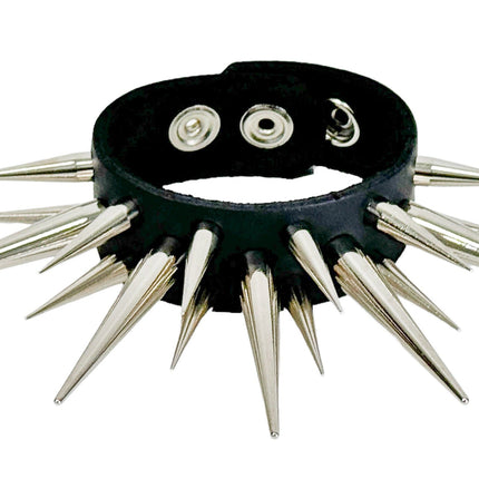 FB401  LARGE PIN SPIKE 3 ROW BRACELET