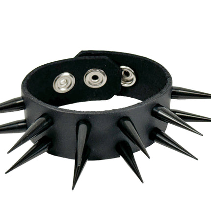 BC209TALL  2 ROW PIN SPIKE BRACELET