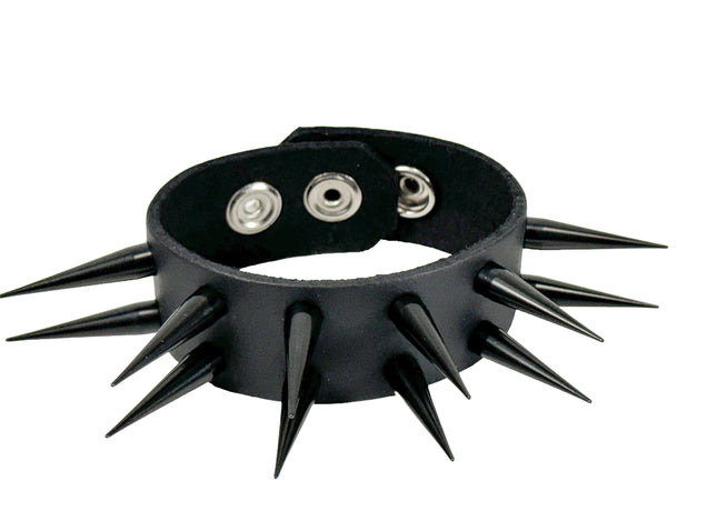 BC209TALL  2 ROW PIN SPIKE BRACELET