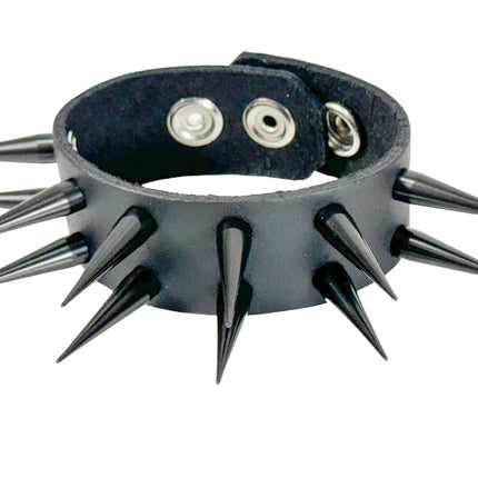 BC209TALL  2 ROW PIN SPIKE BRACELET